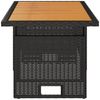 vidaXL Gartentisch Schwarz 100x50x43/63 cm Akazienholz & Poly Rattan 362187 Bild 4