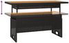 vidaXL Gartentisch Schwarz 100x50x43/63 cm Akazienholz & Poly Rattan 362187 Bild 5