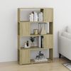 vidaXL Bücherregal Raumteiler Sonoma-Eiche 80x24x124,5cm Holzwerkstoff 809137 Bild 3