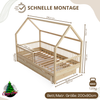 Crazy Pine 'Crazy Polly+' Hausbett mit Rausfallschutz, Holz natur, 90x200 cm, mit Schublade Bild 2
