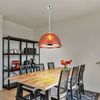 Retro Pendelleuchte mit einem Lampenschirm in rot CARLO D23 Bild 2