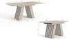 Home Collective Esstisch ausziehbar Tisch Küchentisch Esszimmertisch Ausziehtisch (Esszimmer Küche Wohnzimmer Esstisch erweiterbar), modernes Design mit A-Linien-Gestell, 120-160 x 80 cm Kaschmir Bild 3