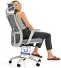 Desktronic Bürostuhl Verstellbarer Ergonomischer SitOne, Grau 4-Dimensional Armlehne, Integrierte 4-Wege-Lendenwirbelstütze Bild 2