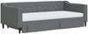 vidaXL Tagesbett Ausziehbar mit Schubladen Dunkelgrau 90x190 cm Stoff 3197491 Bild 3