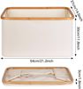 Faltbarer Wäschekorb 60L Bambus Stoff Storage Basket Schlafzimmer Badezimmer Bild 2