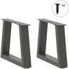 vidaXL Couchtischbeine V-Form 2 Stück Anthrazit 30x(30-31,3) cm Stahl 4012522 Bild 3