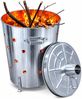 Buri Verbrennungstonne 75l verzinkt Feuerschale Verbrenner Terrassenofen Feuertonne 75 Liter verzinkt Gartenabfall schnell und einfach entsorgen Feuerfass aus Metall Garten Gartentonne Ofen Brennofen Bild 4