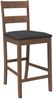 vidaXL Barhocker mit Kissen 2 Stk. Braun Massivholz Gummibaum 4102556 Bild 4