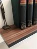 schwebendes Wandregal walnuss / schwarz 60x25 cm, Wandboard Bild 3