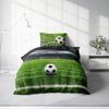 One Home Bettwäsche Fotodruck, Mikrofaser, 4 teilig, Fußball Stadion Kinder Jungen, Knitterfrei Weich für Sommer und Winter Bild 2