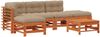 vidaXL Garten-Lounge-Set 6 pcs Wachsbraun Massives Kiefernholz 3418086 Bild 2