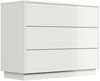 Sideboard Kommode Hero B stehend 100cm 3 Pushauszüge Weiß Hgl : Weiss hochglanz Bild 4