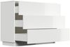 Sideboard Kommode Hero B stehend 100cm 3 Pushauszüge Weiß Hgl : Weiss hochglanz Bild 5