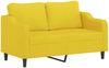 vidaXL 2-tlg. Sofagarnitur mit Kissen Hellgelb Stoff 3201807 Bild 4