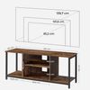 Vasagle TV-Schrank, Fernsehtisch, TV-Regal, Lowboard mit offenen Fächern, für Wohnzimmer, Unterhaltungsraum, für Fernseher bis zu 55 Zoll, Industrie-Design, vintagebraun-schwarz von Songmics LTV060B01 Bild 5