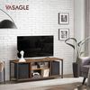 Vasagle TV-Schrank, Fernsehtisch, TV-Regal, Lowboard mit offenen Fächern, für Wohnzimmer, Unterhaltungsraum, für Fernseher bis zu 55 Zoll, Industrie-Design, vintagebraun-schwarz von Songmics LTV060B01 Bild 4