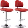 vidaXL Barhocker 2 Stk. Weinrot Kunstleder [249661] Bild 2