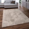 KADIMA DESIGN Teppich waschbar Einfarbig Wohnzimmer schmutzabweisend Teppich Kurzflor, Rund, Höhe: 14 mm, Florhöhe: 10 mm, Polyester, Rund, 80D, Beige Bild 4