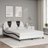 vidaXL Bettgestell "Viana" mit LED ohne Matratze Weiß und Schwarz 140x200 cm 3214028 Bild 4