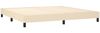 vidaXL Polsterbett, Stoff, 25,0 cm, Creme, 200x200 cm, mit Lattenrost, Schwarz Bild 4