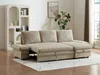 Vente-unique - SIVIARA Sofa Stoff Beige - B 146 cm x H 85 cm x L 258 cm Bild 3