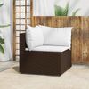 vidaXL Garten-Ecksofa mit Kissen Braun Poly Rattan 319745 Bild 1