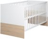 roba Kinderzimmerset 'Gabriella' 2-teilig - Gitterbett 70 x 140 cm - Wickelkommode schmal - Weiß / Eiche Bild 2