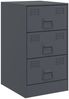 vidaXL Nachttische 2 Stk. Anthrazit 34,5x39x62 cm Stahl 841780 Bild 5