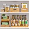 mDesign Aufbewahrungsbox Organizer Ablage 4er Set Holzkiste stapelbar Bambus Box Bild 3