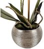 Kunstblume Künstliche Blumen, Pflanzen mit silbernen Topf - wie echt, real touch weiße Orchideen, Online-Fuchs, hochwertig, zeitlos und verblühen nie Bild 2