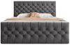 Goldstoff Boxspringbett TAURIEL mit Federkernmatratze & Topper, zwei Bettkästen (von 120 bis 200x200 cm), modernes Doppelbett aus Velvet Stoff mit edlem Kopfteil Bild 5