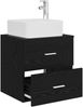 vidaXL Wandmontierte Waschtisch Schwarze Eiche 53 x 34,5 x 63 cm 890287 Bild 3