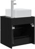 vidaXL Wandmontierte Waschtisch Schwarze Eiche 53 x 34,5 x 63 cm 890287 Bild 5