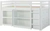 Vente-unique - ABRENO Bett Holz, PlatteHolz, Platte Weiß - B 97 cm x H 110 cm x L 197,8 cm Bild 3