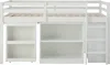 Vente-unique - ABRENO Bett Holz, PlatteHolz, Platte Weiß - B 97 cm x H 110 cm x L 197,8 cm Bild 4