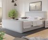 Boxspringbett Schlafzimmerbett CELES 180x220cm Stoff Brooklyn Silbergrau Hell Bild 2