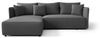 Ecksofa Schlafsofa EVORA Stoff Poso Grau Ottomane Links Bild 4