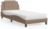 Einzelbettgestell Design für Erwachsene ohne Matratze Cappuccino-Braun 90x190 cm Kunstleder d4238e Bild 2