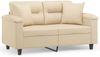 vidaXL 2-Sitzer-Sofa mit Kissen Creme 120 cm Mikrofasergewebe 3200969 Bild 2