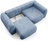 Sofa 2-Sitzer mit Schlaffunktion SIMONE in Stoff Ambience Himmelblau Bild 2