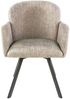2er-Set Armstuhl Ecarm 360° drehbar mit Chenille-Bezug, Sand Bild 4