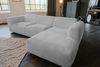 KAWOLA Sofa VALAR Ecksofa Stoff silber Recamiere rechts 73 x 165 x 280 cm Bild 4