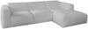KAWOLA Sofa VALAR Ecksofa Stoff silber Recamiere rechts 73 x 165 x 280 cm Bild 3