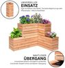 Mega-Holz Pflanzkübel Modulo aus Lärchenholz - Naturbelassener Blumenkasten für den Garten (DIY-Set), 60 x 30 x 39 cm, 70 L Fassungsvermögen Bild 4