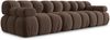 Micadoni Modulares Sofa Bellis 3-Sitzer Samt Bluvel Dunkelbraun Bild 2