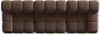 Micadoni Modulares Sofa Bellis 3-Sitzer Samt Bluvel Dunkelbraun Bild 3