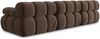 Micadoni Modulares Sofa Bellis 3-Sitzer Samt Bluvel Dunkelbraun Bild 4
