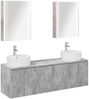 vidaXL Badezimmerschrank-Set 5 pcs Betongrau Holzwerkstoff 3406450 Bild 2