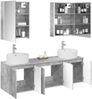 vidaXL Badezimmerschrank-Set 5 pcs Betongrau Holzwerkstoff 3406450 Bild 3