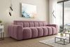 99rooms Alessio Bigsofa Velours TIFFANY Rosa mit Sitztiefenverstellung Lieferung Wohnung Bild 2